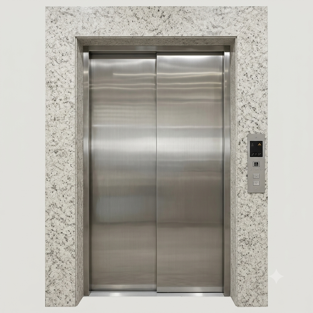 Stainless steel elevator door for commercial building